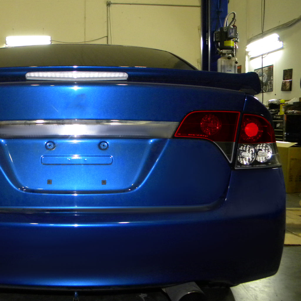2006-2011 Honda Civic Sedan Tail Lights (Matte Black Housing/Red Clear Lens)