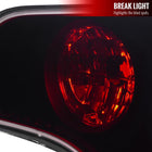 2006-2011 Honda Civic Sedan Tail Lights (Matte Black Housing/Red Clear Lens)