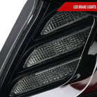 2016-2021 Honda Civic Sedan LED Tail Lights w/ Sequential Turn Signal Lights (Glossy Black Housing/Smoke Lens)