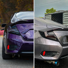2016-2021 Honda Civic Sedan V2 LED Tail Lights w/ Sequential Turn Signal Lights (Glossy Black Housing/Smoke Lens)
