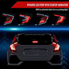 2017-2021 Honda Civic Hatchback LED Sequential Signal Tail Lights (Black Housing/Smoke Lens)