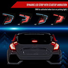 2017-2021 Honda Civic Hatchback Sequential Turn Signal LED Tail Lights (Black Housing/Smoke Lens)