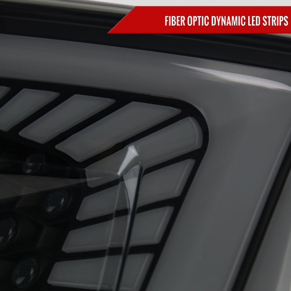 2017-2021 Honda Civic Hatchback Sequential Turn Signal LED Tail Lights (Black Housing/Smoke Lens)