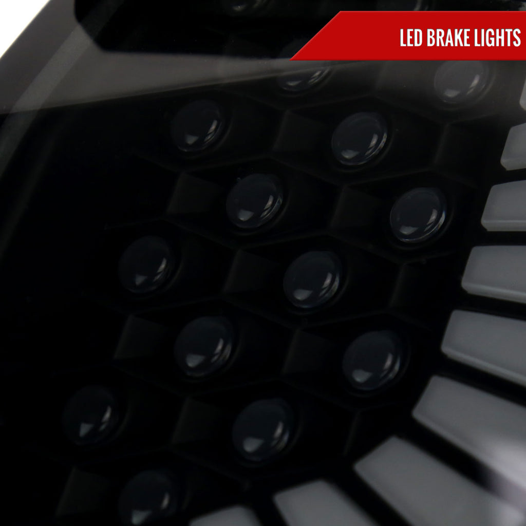 2017-2021 Honda Civic Hatchback Sequential Turn Signal LED Tail Lights (Black Housing/Smoke Lens)