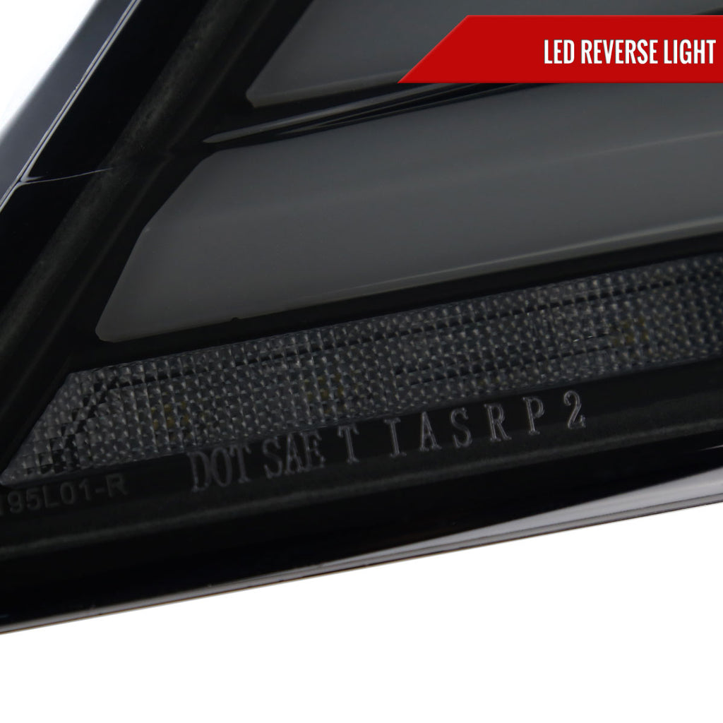 2017-2021 Honda Civic Hatchback Sequential Turn Signal LED Tail Lights (Black Housing/Smoke Lens)