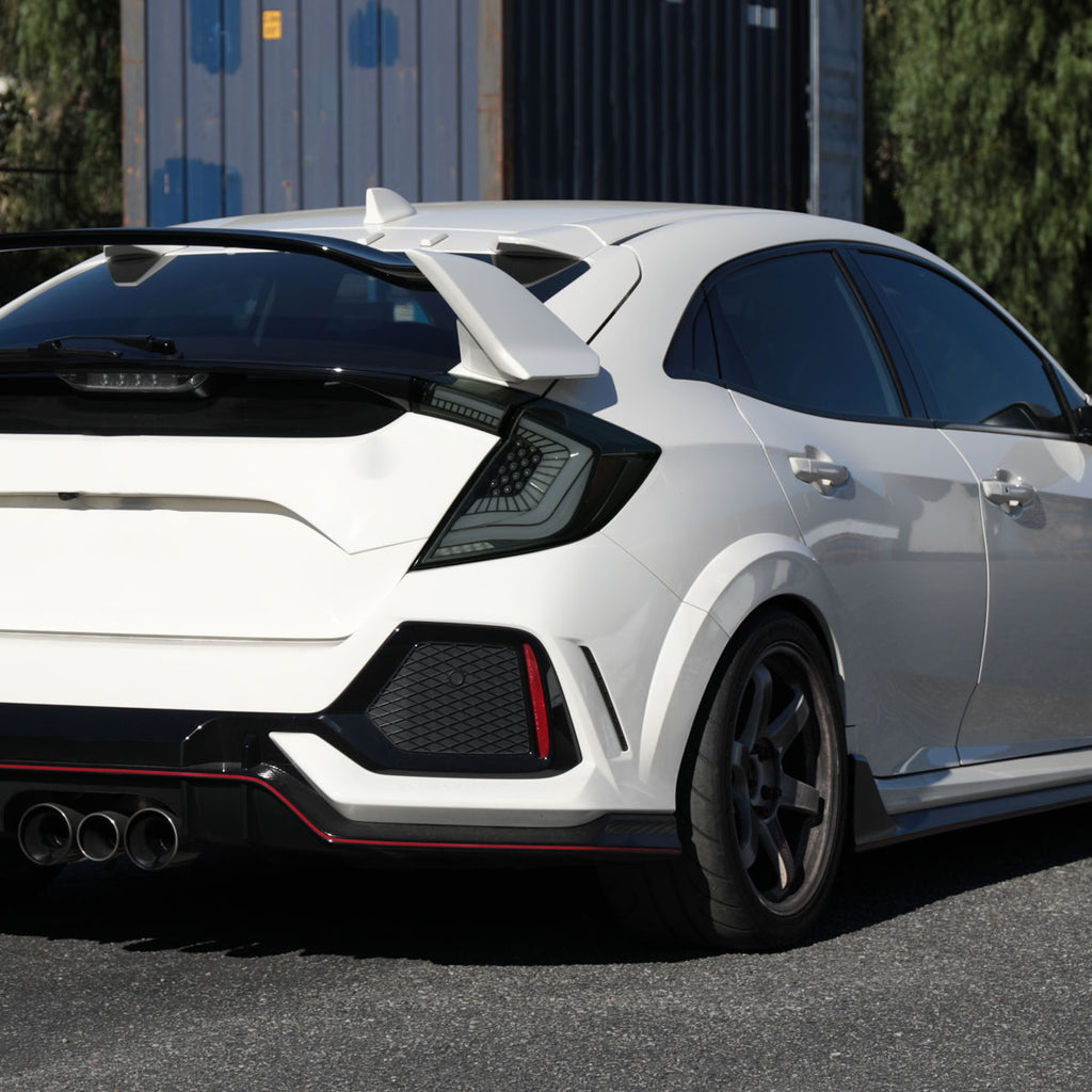 2017-2021 Honda Civic Hatchback Sequential Turn Signal LED Tail Lights (Black Housing/Smoke Lens)