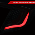 2017-2021 Honda Civic Hatchback LED Sequential Signal Tail Lights (Black Housing/Smoke Lens)