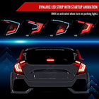 2017-2021 Honda Civic Hatchback LED Sequential Signal Tail Lights (Black Housing/Smoke Lens)