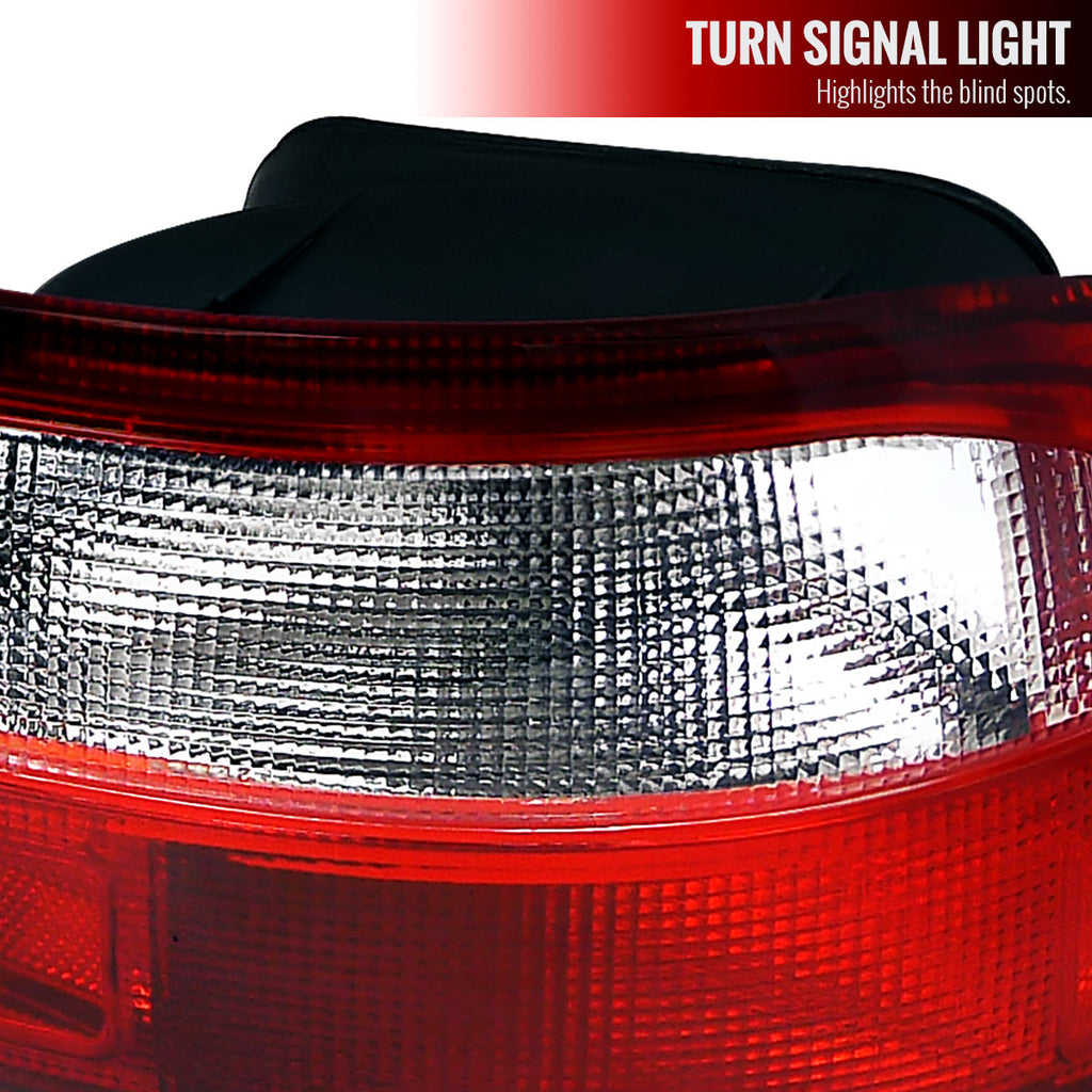 1992-1995 Honda Civic 3DR Hatchback Tail Lights (Chrome Housing/Red Clear Lens)