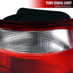 1992-1995 Honda Civic 3DR Hatchback Tail Lights (Chrome Housing/Red Clear Lens)