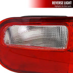 1992-1995 Honda Civic 3DR Hatchback Tail Lights (Chrome Housing/Red Clear Lens)