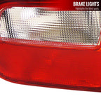1992-1995 Honda Civic 3DR Hatchback Tail Lights (Chrome Housing/Red Clear Lens)