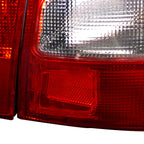 1992-1995 Honda Civic 3DR Hatchback Tail Lights (Chrome Housing/Red Clear Lens)