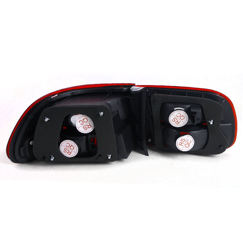 1992-1995 Honda Civic 3DR Hatchback Tail Lights (Chrome Housing/Red Clear Lens)