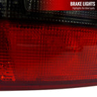 1992-1995 Honda Civic Tail Lights (Chrome Housing/Red Smoke Lens)
