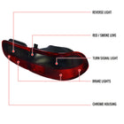 1992-1995 Honda Civic Tail Lights (Chrome Housing/Red Smoke Lens)