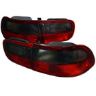 1992-1995 Honda Civic Tail Lights (Chrome Housing/Red Smoke Lens)