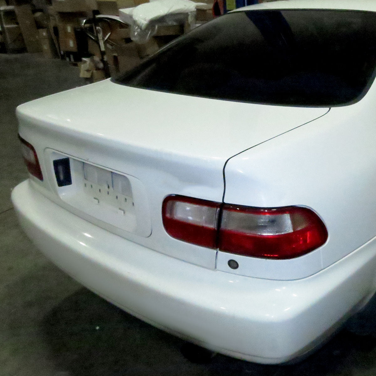 1992-1995 Honda Civic Tail Lights (Chrome Housing/Red Clear Lens)