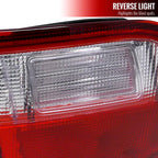 1992-1995 Honda Civic Tail Lights (Chrome Housing/Red Clear Lens)