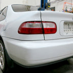 1992-1995 Honda Civic Tail Lights (Chrome Housing/Red Clear Lens)