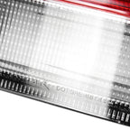 1996-2000 Honda Civic Coupe Tail Lights (Chrome Housing/Red Clear Lens)