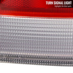 1996-1998 Honda Civic Sedan Tail Lights w/ Bulbs (Chrome Housing/Red Clear Lens)