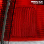 1996-1998 Honda Civic Sedan Tail Lights w/ Bulbs (Chrome Housing/Red Clear Lens)