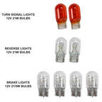 1996-1998 Honda Civic Sedan Tail Lights w/ Bulbs (Chrome Housing/Red Clear Lens)