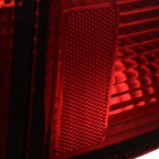 1999-2000 Honda Civic Sedan Tail Lights (Chrome Housing/Red Clear Lens)