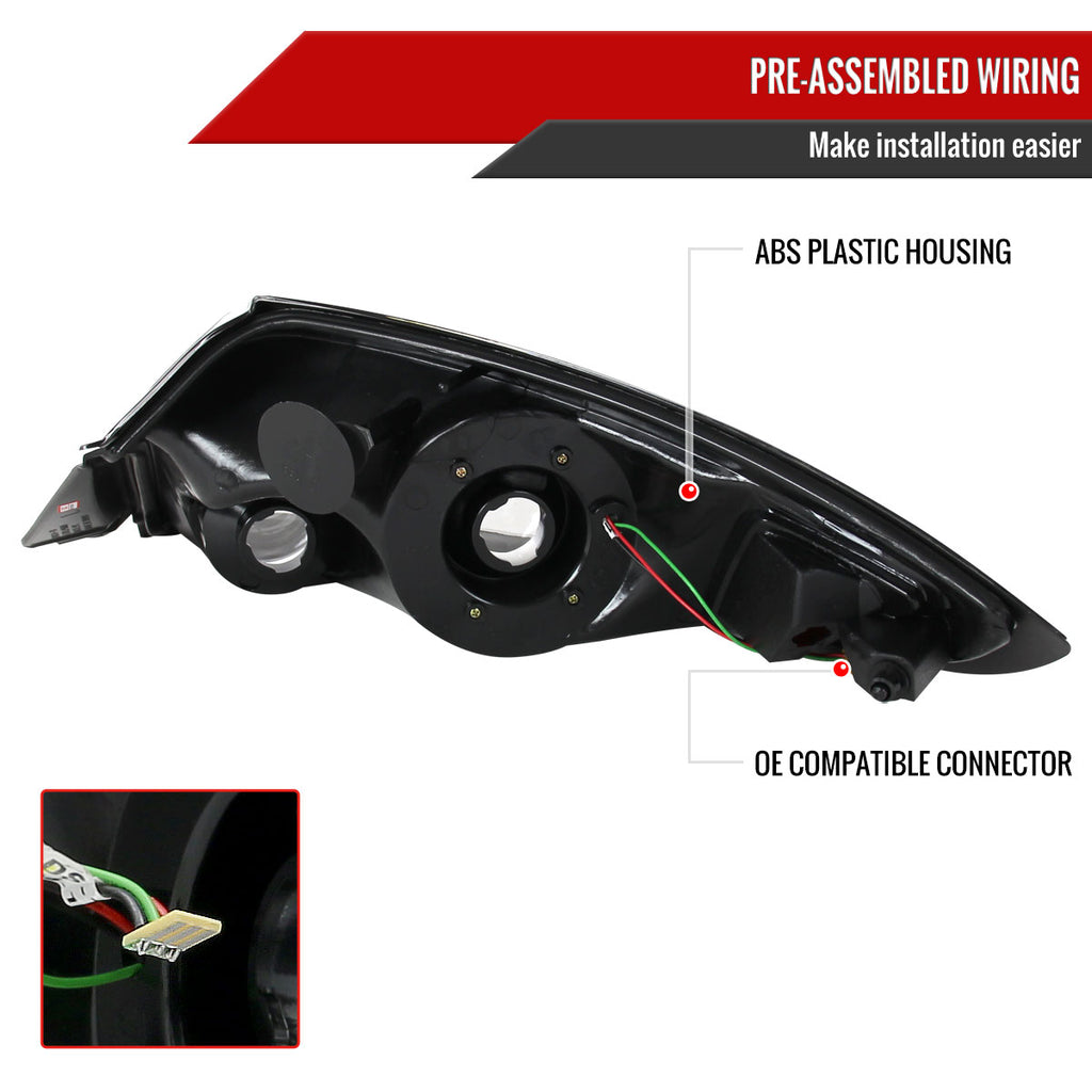 2006-2011 Mitsubishi Eclipse LED Tail Lights (Matte Black Housing/Clear Lens)