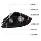 2006-2011 Mitsubishi Eclipse LED Tail Lights (Matte Black Housing/Clear Lens)
