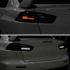 2008-2017 Mitsubishi Lancer / 2008-2015 Lancer EVO X Sedan LED Tail Lights (Jet Black Housing/Clear Lens)