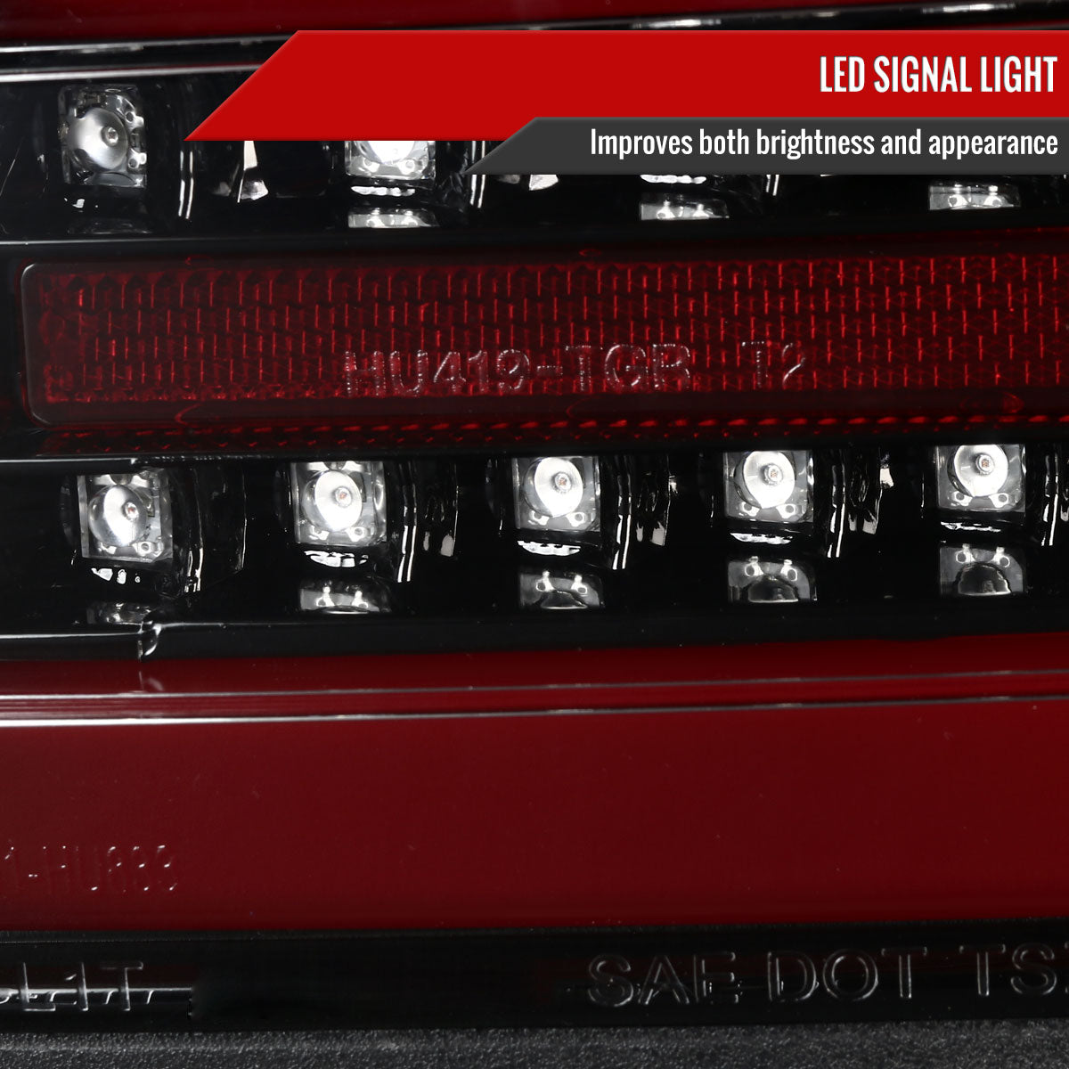 2008-2017 Mitsubishi Lancer / 2008-2015 Lancer EVO X Sedan LED Tail Lights (Jet Black Housing/Clear Lens)