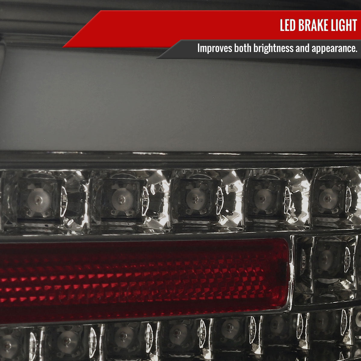 2008-2017 Mitsubishi Lancer / 2008-2015 Lancer EVO X Sedan LED Tail Lights (Chrome Housing/Smoke Lens)