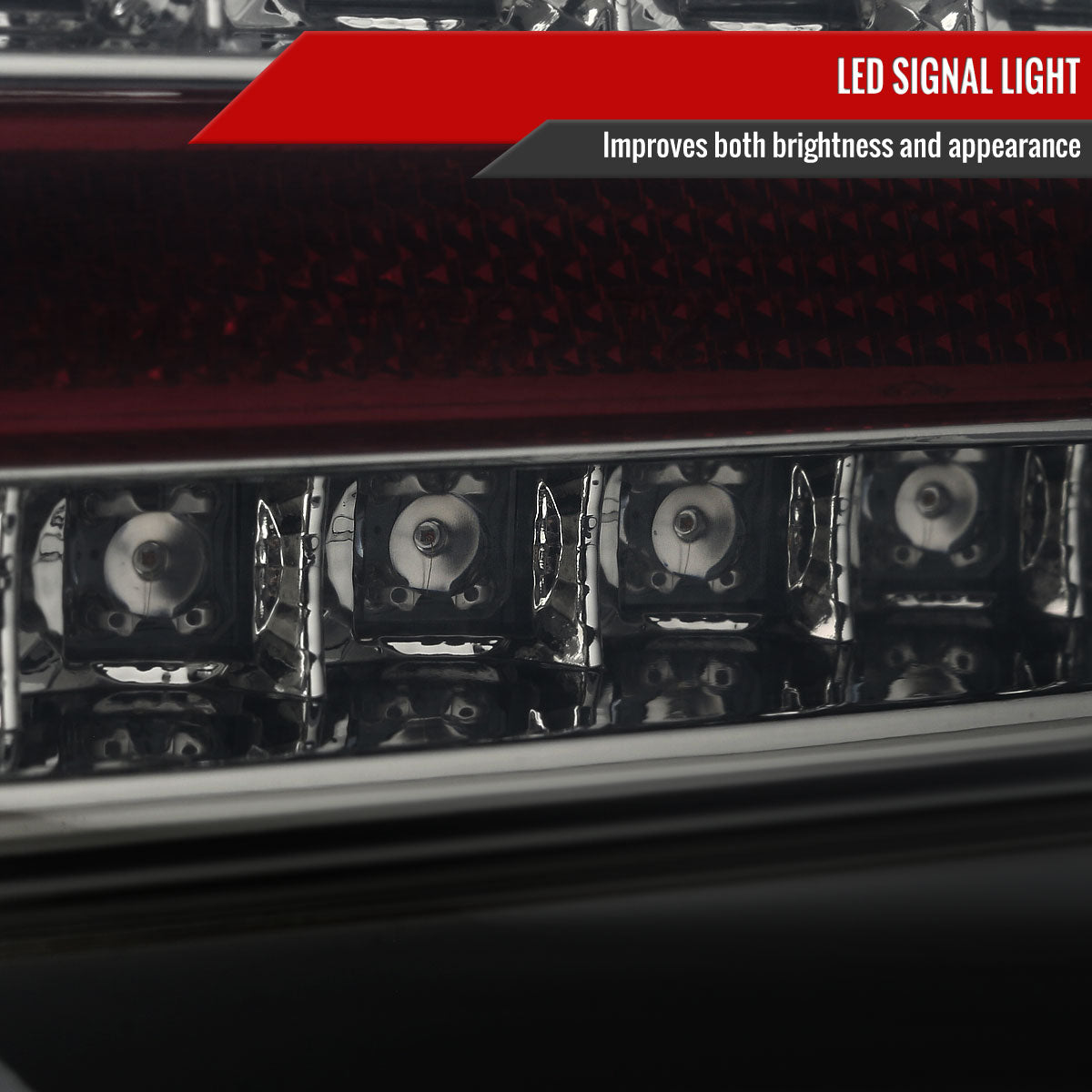 2008-2017 Mitsubishi Lancer / 2008-2015 Lancer EVO X Sedan LED Tail Lights (Chrome Housing/Smoke Lens)