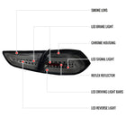 2008-2017 Mitsubishi Lancer / 2008-2015 Lancer EVO X Sedan LED Tail Lights (Chrome Housing/Smoke Lens)