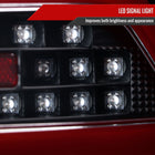 2008-2017 Mitsubishi Lancer / 2008-2015 Lancer EVO X Sedan Red Bar LED Tail Lights (Black Housing/Clear Lens)