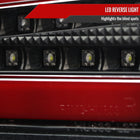 2008-2017 Mitsubishi Lancer / 2008-2015 Lancer EVO X Sedan Red Bar LED Tail Lights (Black Housing/Clear Lens)
