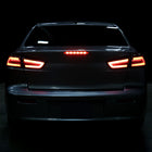 2008-2017 Mitsubishi Lancer / 2008-2015 Lancer EVO X Sedan Red Bar LED Tail Lights (Black Housing/Clear Lens)