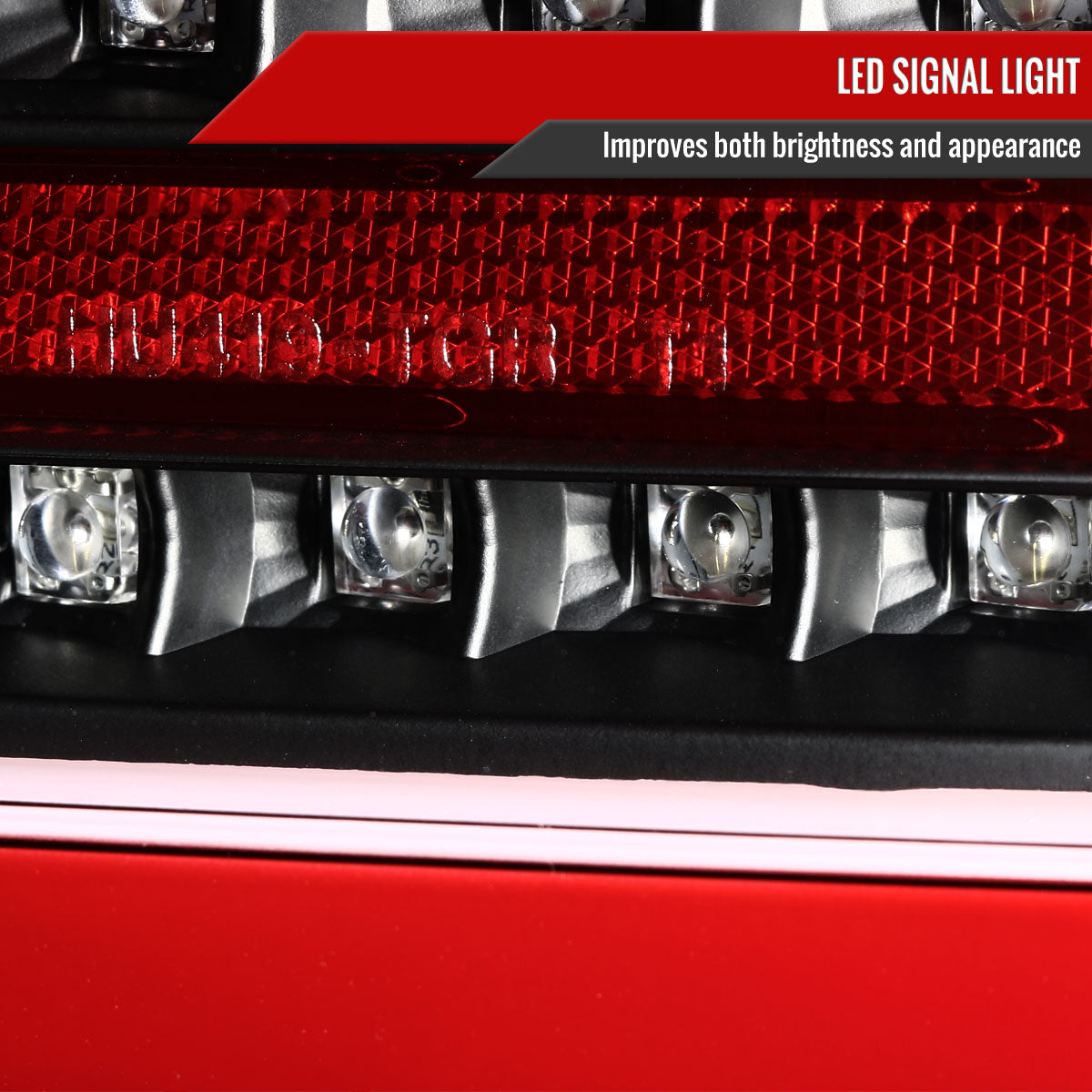 2008-2017 Mitsubishi Lancer / 2008-2015 Lancer EVO X Sedan Red Bar LED Tail Lights (Black Housing/Red Lens)
