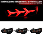 2013-2016 Scion FRS/Subaru BRZ Lambo Style Sequential LED Tail Lights (Glossy Black Housing/Smoke Lens)