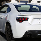 2013-2016 Scion FRS/Subaru BRZ Lambo Style Sequential LED Tail Lights (Glossy Black Housing/Clear Lens)