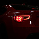 2013-2016 Scion FRS/Subaru BRZ Red Bar Sequential LED Tail Lights (Jet Black Housing/Clear Lens)