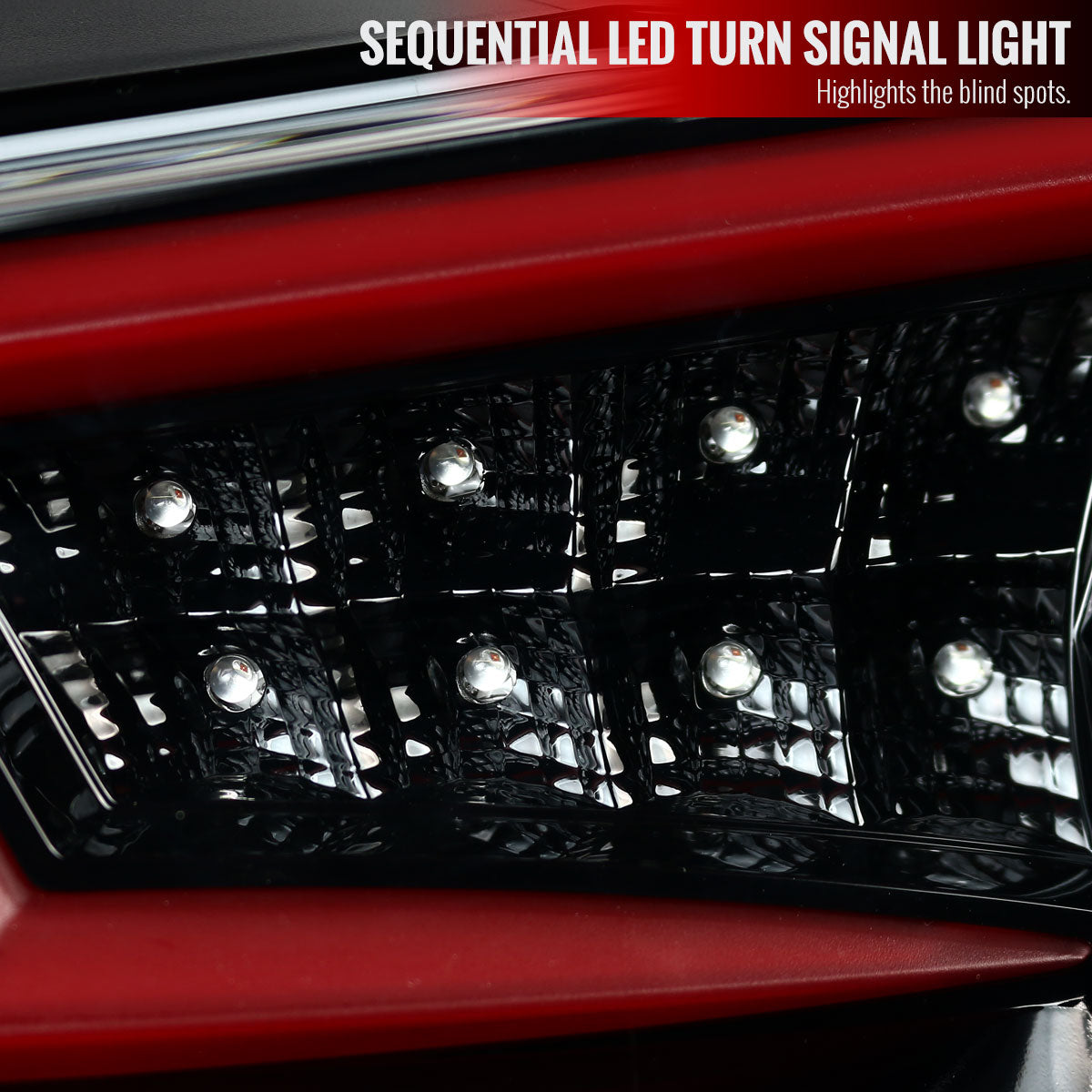 2013-2016 Scion FRS/Subaru BRZ Red Bar Sequential LED Tail Lights (Jet Black Housing/Clear Lens)