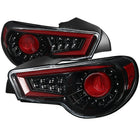 2013-2016 Scion FRS/Subaru BRZ Red Bar Sequential LED Tail Lights (Jet Black Housing/Clear Lens)