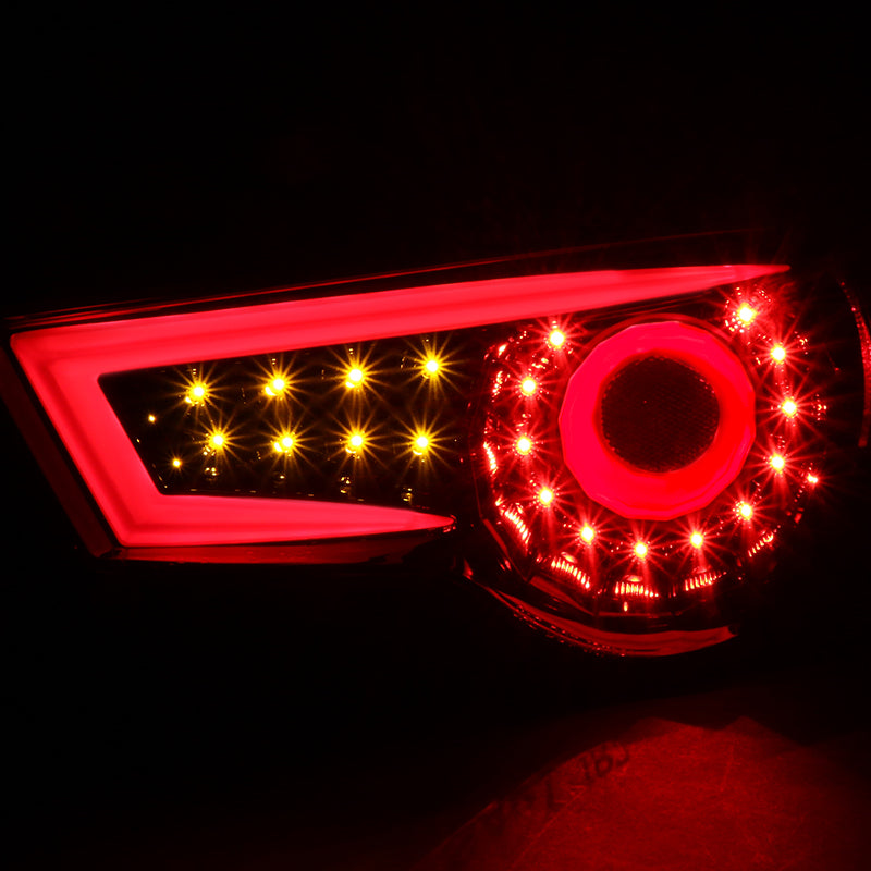 2013-2016 Scion FRS/Subaru BRZ LED Tail Lights (Jet Black Housing/Clear Lens)