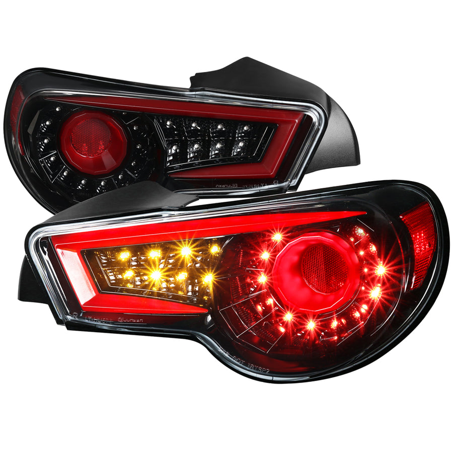 2013-2016 Scion FRS/Subaru BRZ LED Tail Lights (Jet Black Housing/Clear Lens)