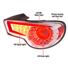 2012-2016 Scion FRS/ Subaru BRZ/ Toyota 86 LED Tail Lights (Chrome Housing/Clear Lens)