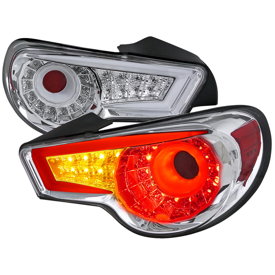 2012-2016 Scion FRS/ Subaru BRZ/ Toyota 86 LED Tail Lights (Chrome Housing/Clear Lens)