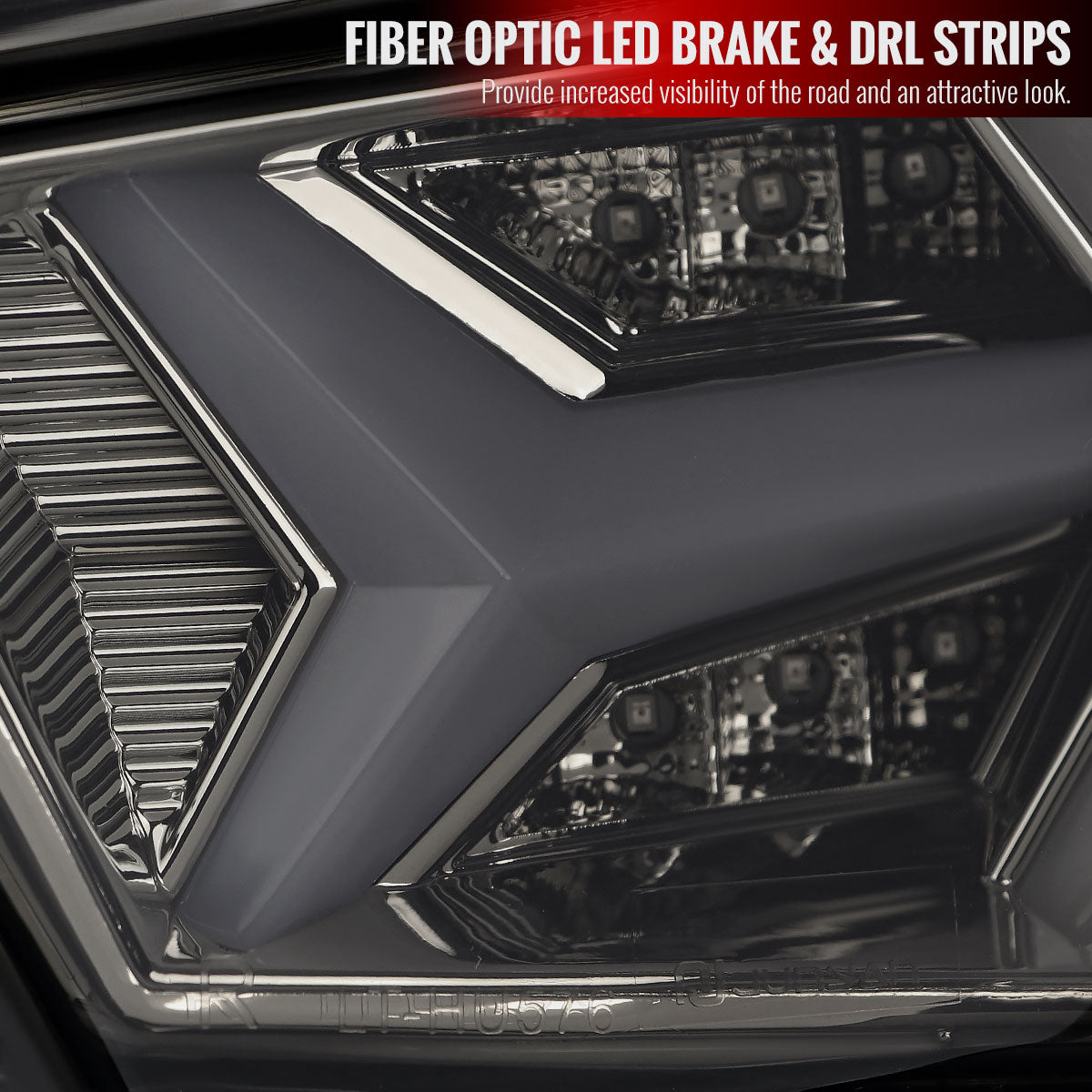 2013-2016 Scion FRS/Subaru BRZ Lambo Style Sequential LED Tail Lights (Chrome Housing/Smoke Lens)